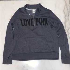 Victoria Secret Pink quarter zip sweatshirt